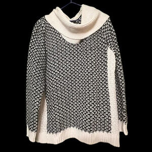 Calvin Klein knit sweater size Large black and off white. Very warm.